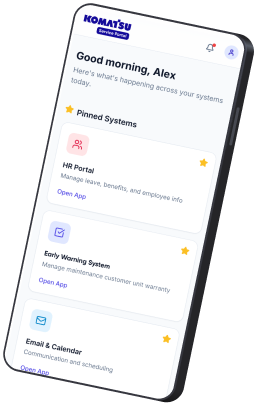 Mobile portal mockup